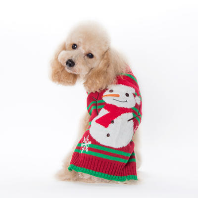 Wholesales Snowman Christmas Luxury Winter Warm Small Dog Sweater Dog Clothes