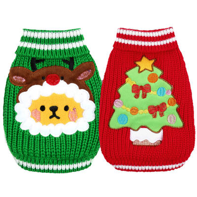 Wholesales From China Elk Christmas Luxury Winter Dog Sweater Dog Clothes