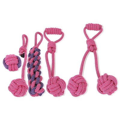Factory Cheap Set Chew Interactive Knitting Cotton Rope Ball Dogs Toy