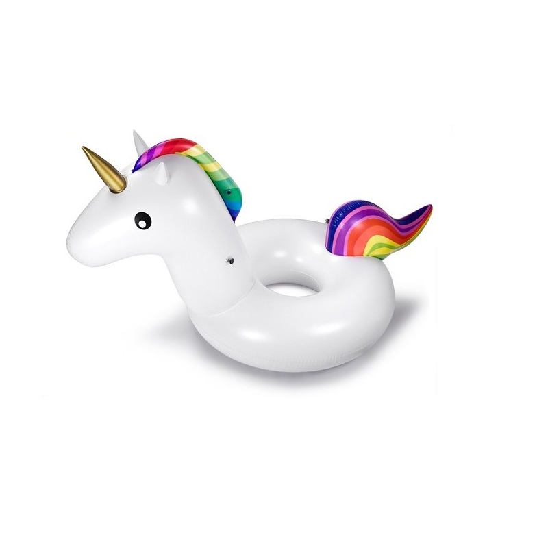 Inflatable Unicorn Swim Ring Pool Float Pool Swimming Ring Adult Kids Float Pool Inflatable Toys Unicorn Swim Floats