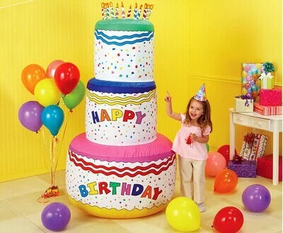Best Selling Inflatable Birthday Cake Inflatable Promotion Toy