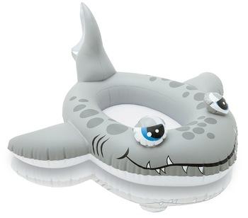 Baby Float for Pool with Sitting area Pool Float Boat Inflatable Shark Baby Swimming Ring